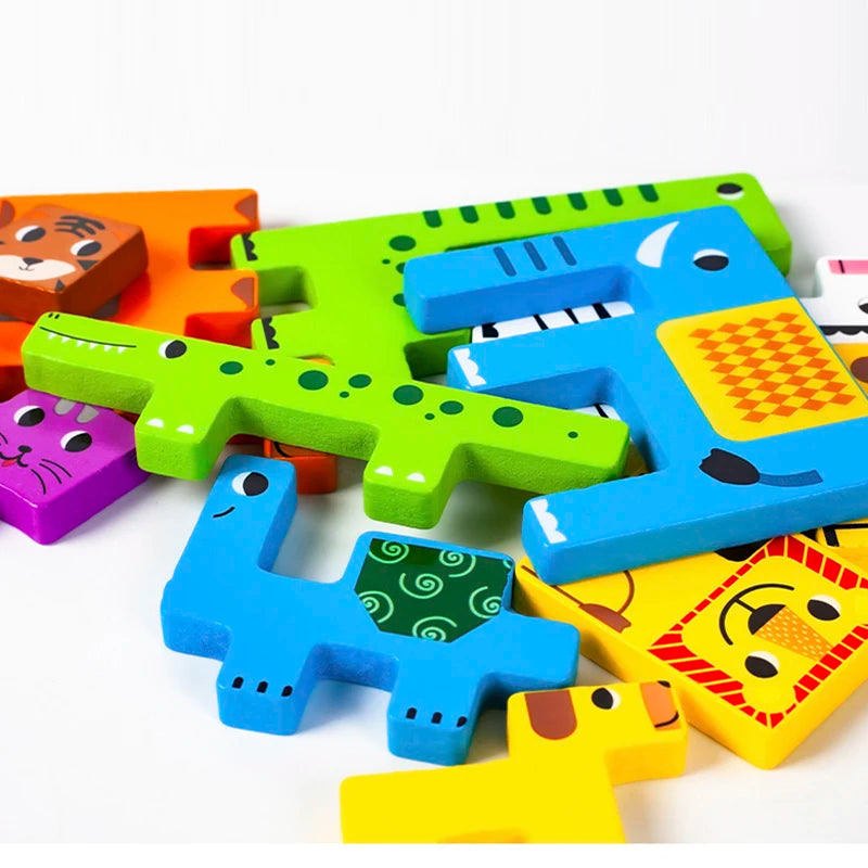 Mossy and Me Montessori Holzpuzzle – Lernspielzeug aus Holz für Kinder