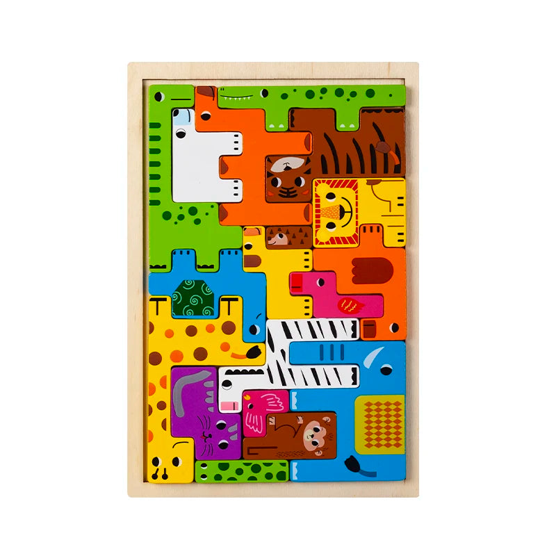 Mossy and Me Montessori Holzpuzzle – Lernspielzeug aus Holz für Kinder