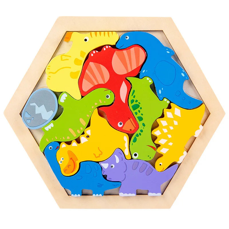 Mossy and Me Baby Holzpuzzle – Kreatives 3D-Montessori-Puzzle für Kinder