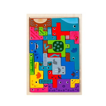 Mossy and Me Montessori Holzpuzzle – Lernspielzeug aus Holz für Kinder