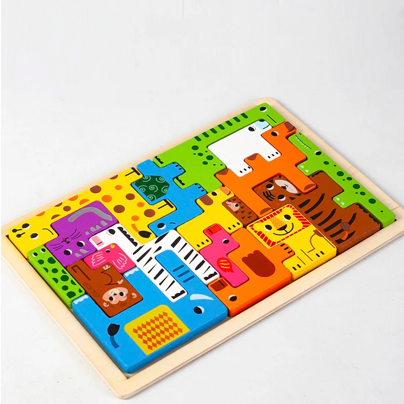 Mossy and Me Montessori Holzpuzzle – Lernspielzeug aus Holz für Kinder