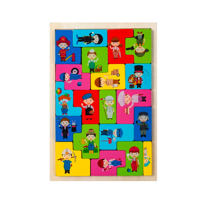Mossy and Me Montessori Holzpuzzle – Lernspielzeug aus Holz für Kinder